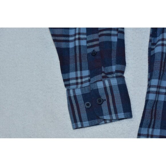 UNTUCKit Barrington Men's Shirt Size XL Blue/Red Plaid Flannel Button Down - Picture 3 of 11